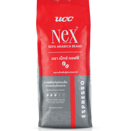 ถุงเมล็ดกาแฟ UCC Nex ESRESSO Arabica 100% คั่วกลาง ขนาด 500 กรัม