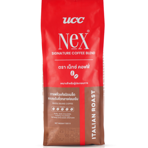 ถุงเมล็ดกาแฟ UCC Nex Italian Roast คั่วกลาง - คั่วกลางค่อนเข้ม ขนาด 500 กรัม