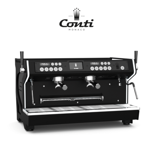 เครื่องชงกาแฟ Conti รุ่น Ultima สีดำ - ผลิตแบบ Handmade ในประเทศโมนาโก เป็นเครื่องชงกาแฟ Espresso (เอสเพรสโซ) หรือ Semi Automatic (กึ่งอัตโนมัติ) UCC จำหน่าย