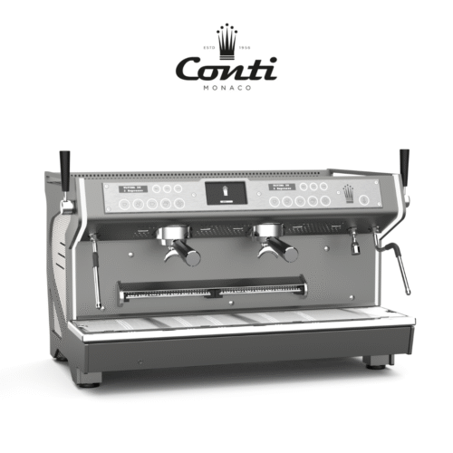 เครื่องชงกาแฟ Conti รุ่น Ultima สีเทา - ผลิตแบบ Handmade ในประเทศโมนาโก เป็นเครื่องชงกาแฟ Espresso (เอสเพรสโซ) หรือ Semi Automatic (กึ่งอัตโนมัติ) UCC จำหน่าย