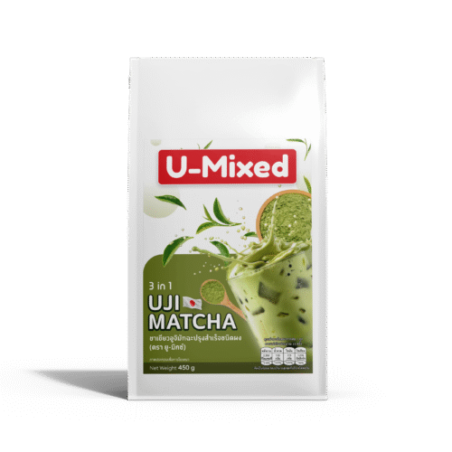 ผงชาเขียวอูจิมัทฉะสำเร็จรูป U-Mixed (Uji Matcha Tea 3in1)
